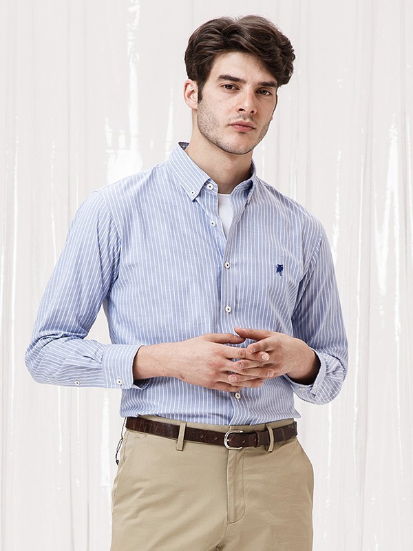 哈特马克斯男装2023春夏季蓝色长裙