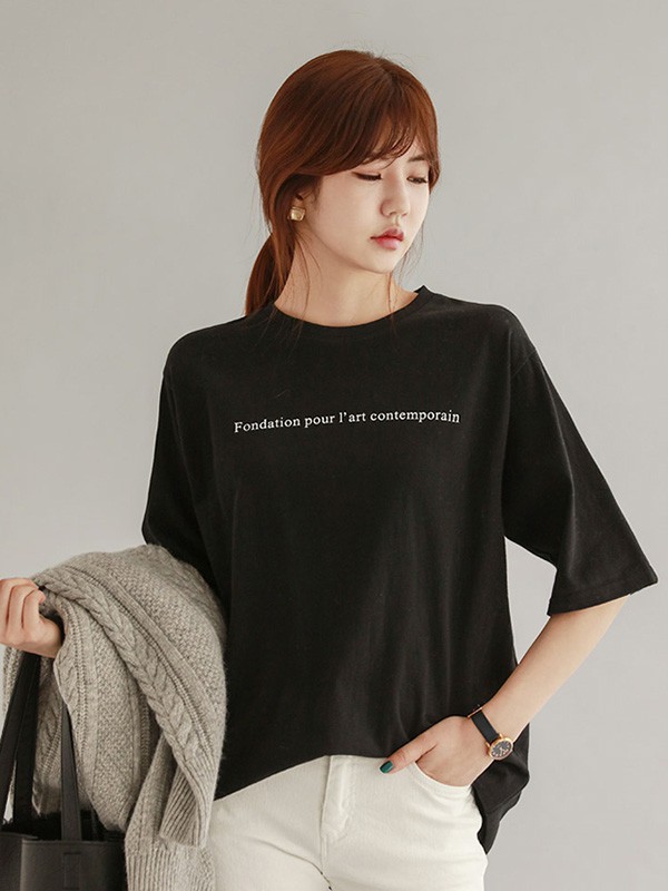 零库存女装2023春夏季黑色T恤