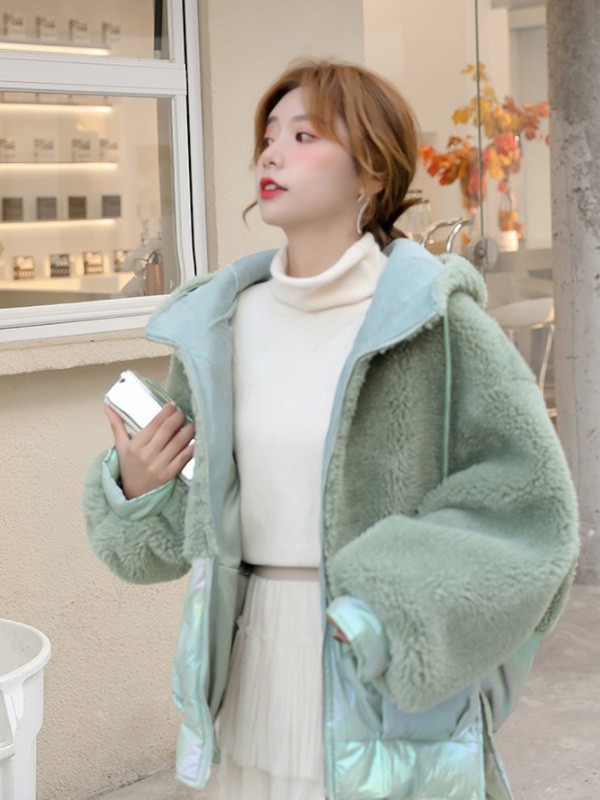 诺兰贝尔女装2022秋冬季绿色大衣