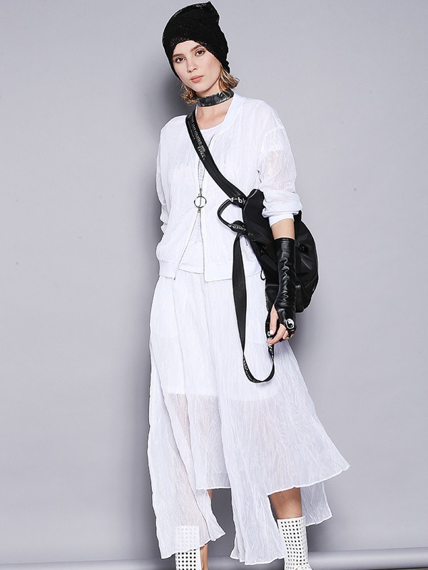 纳帕佳女装2023春夏季白色连衣裙