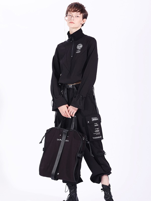 纳帕佳女装2023春夏季黑色毛衣