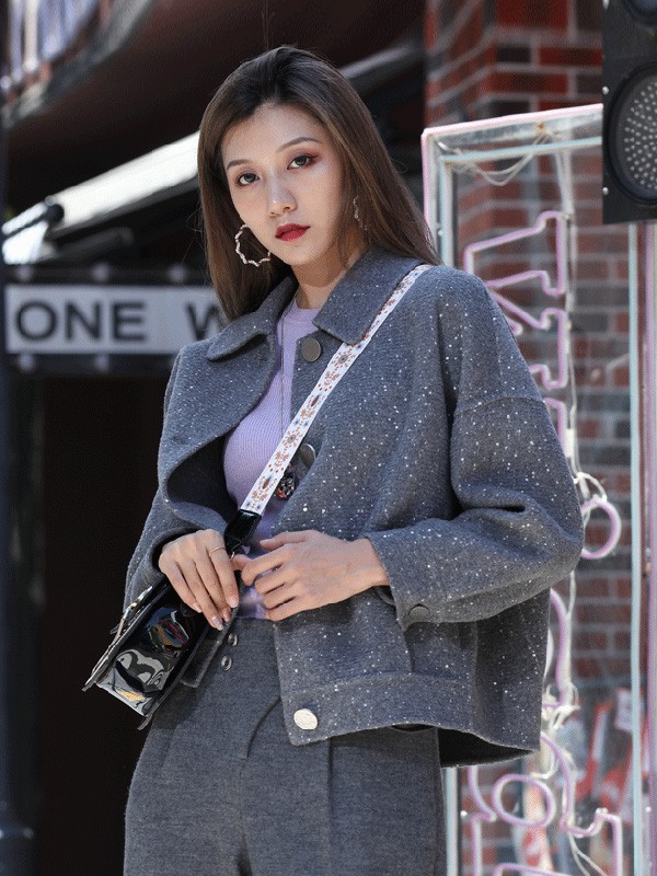 宗洋女装2022秋冬季灰色运动装