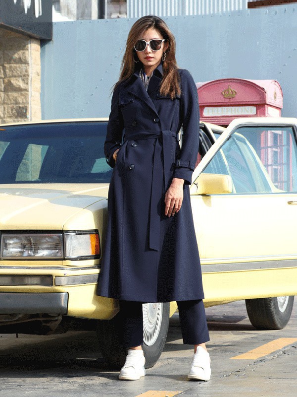 宗洋女装2022秋冬季黑色大衣