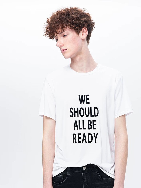 汉崇男装2023春夏季白色T恤