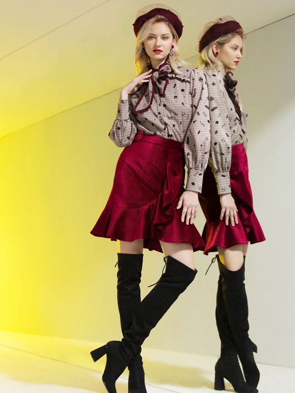 BCVOGA女装2023春夏季红色包臀裙