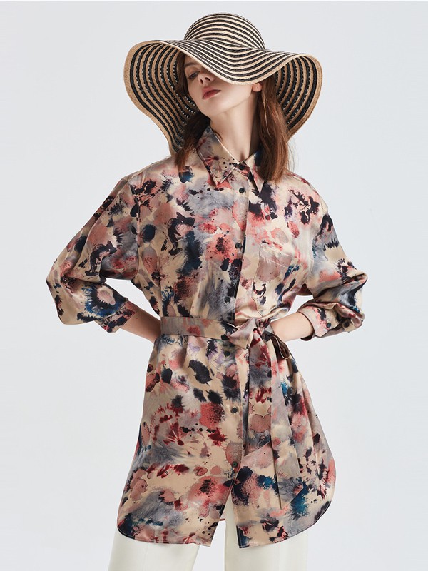 欧碧倩女装2023春夏季裸色连衣裙