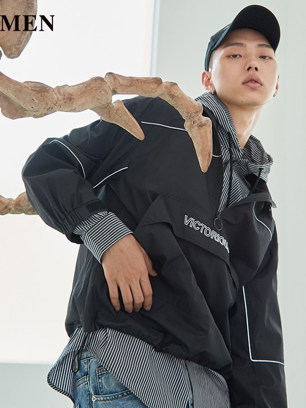 威曼男装2023春夏季黑色外套