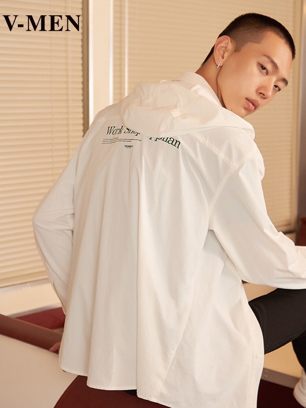 威曼男装2023春夏季白色衬衫