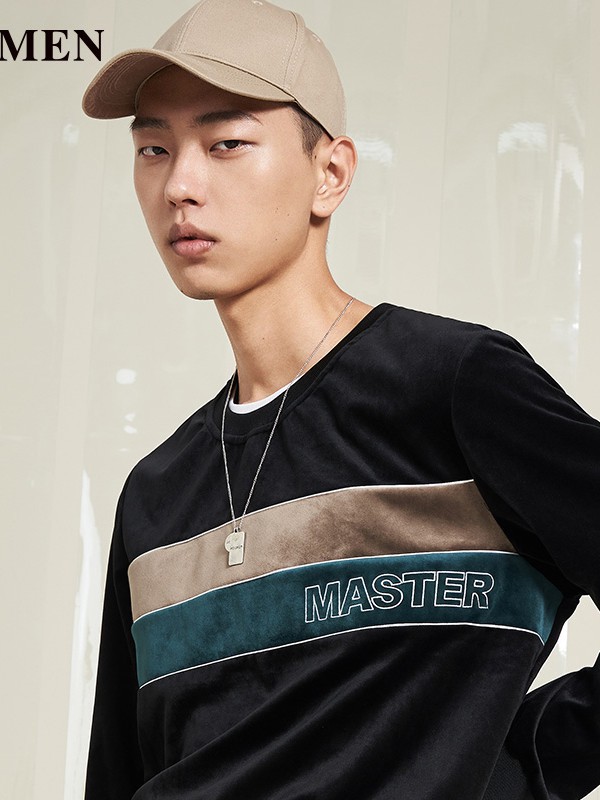 威曼男装2023春夏季黑色T恤