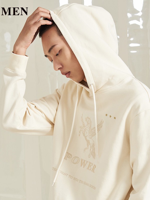 威曼男装2023春夏季白色卫衣