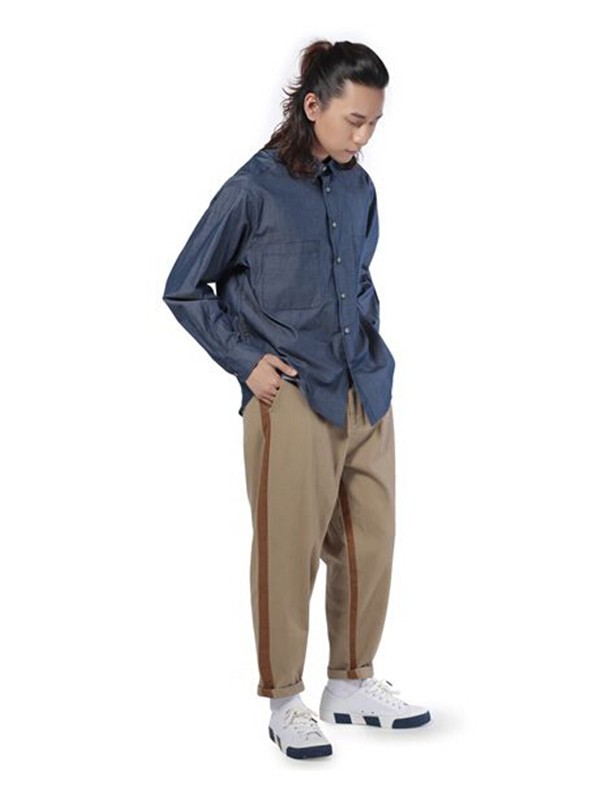 第二印象牛仔2023春夏季藏蓝色衬衫