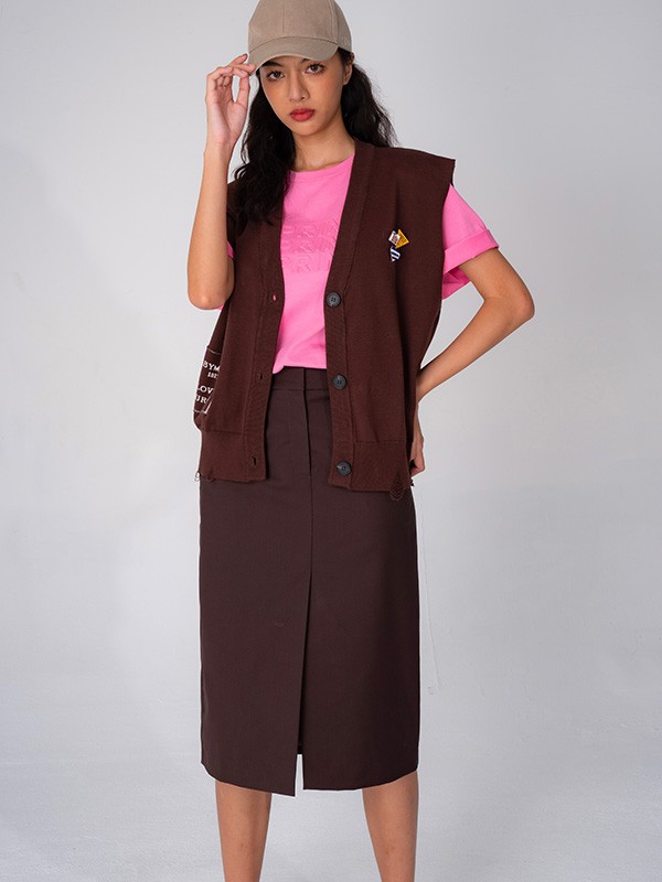 宝贝玛丽女装2022秋冬季粉色polo衫