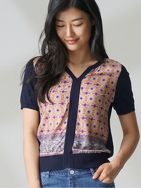 黛英女装2023春夏季黑色长裤