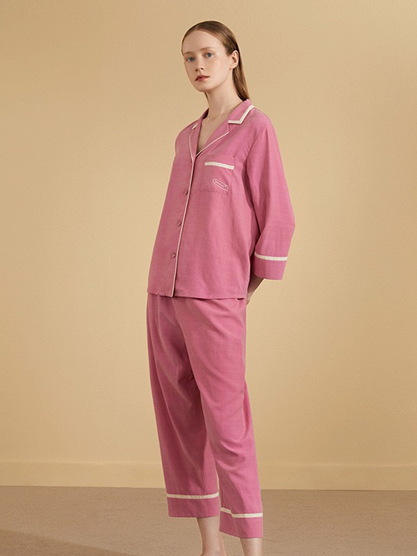 金三塔内衣2023春夏季粉色家居服