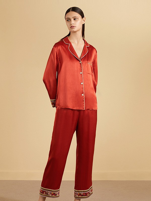 金三塔内衣2022春夏季橙色家居服