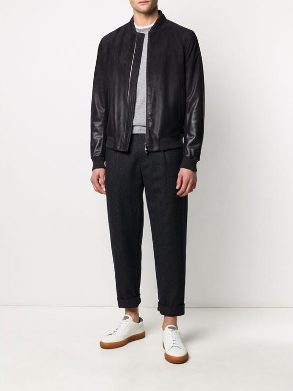 克莱利亚尼男装2023春夏季黑色长裤