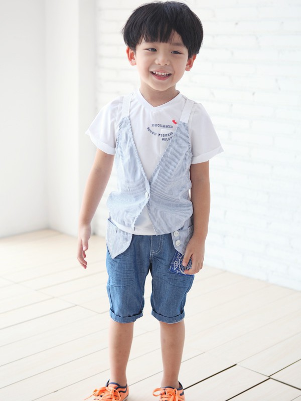 凯莉贝尼斯童装2023春夏季白色T恤