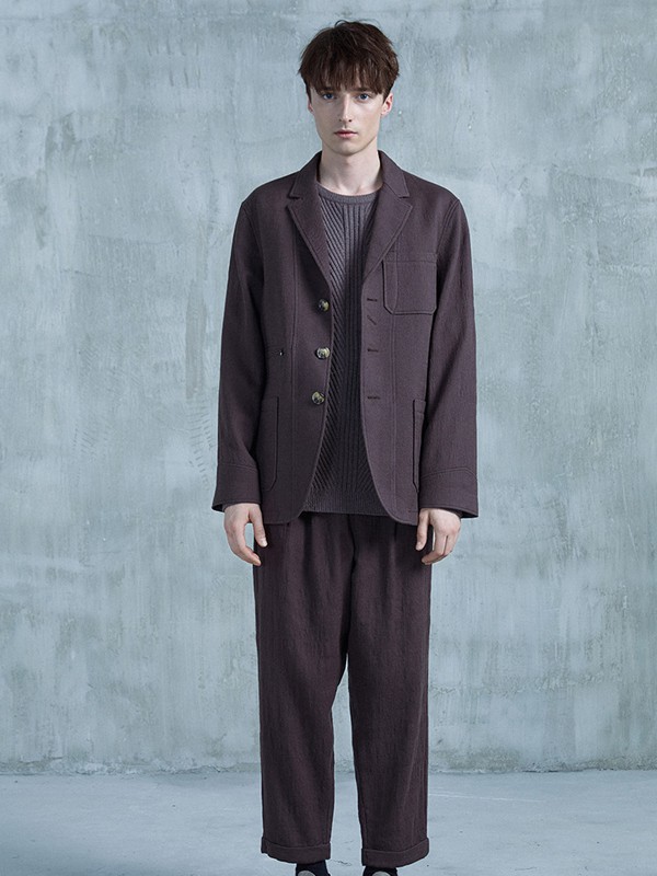 瑞弗史东男装2022秋冬季咖啡色西装