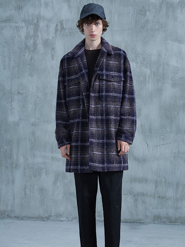 瑞弗史东男装2022秋冬季黑色大衣