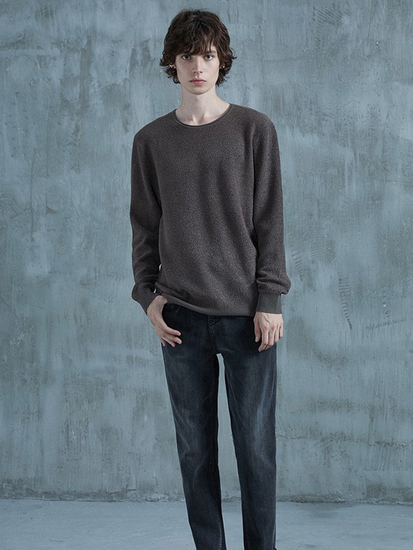 瑞弗史东男装2022秋冬季咖啡色T恤