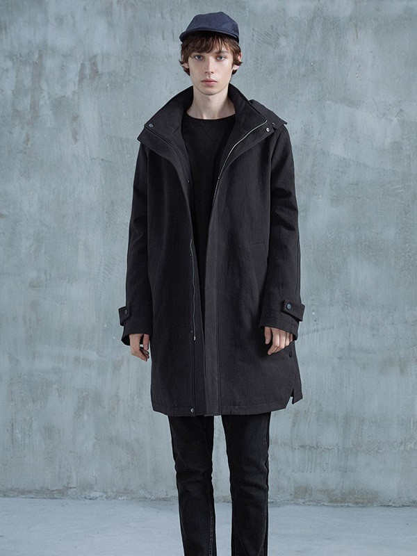瑞弗史东男装2022秋冬季黑色大衣