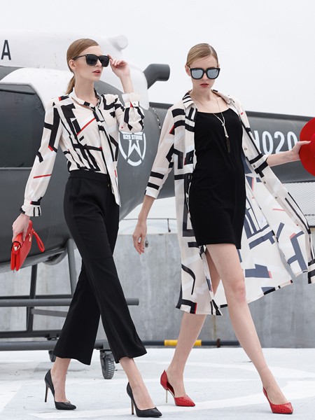 雷索思女装2023春夏季黑色阔腿裤