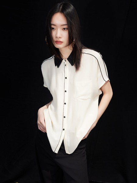凯恩女装2023春夏季白色衬衫