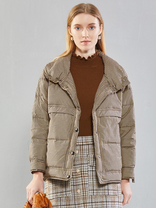 恺诗依女装2022秋冬季咖啡色针织衫