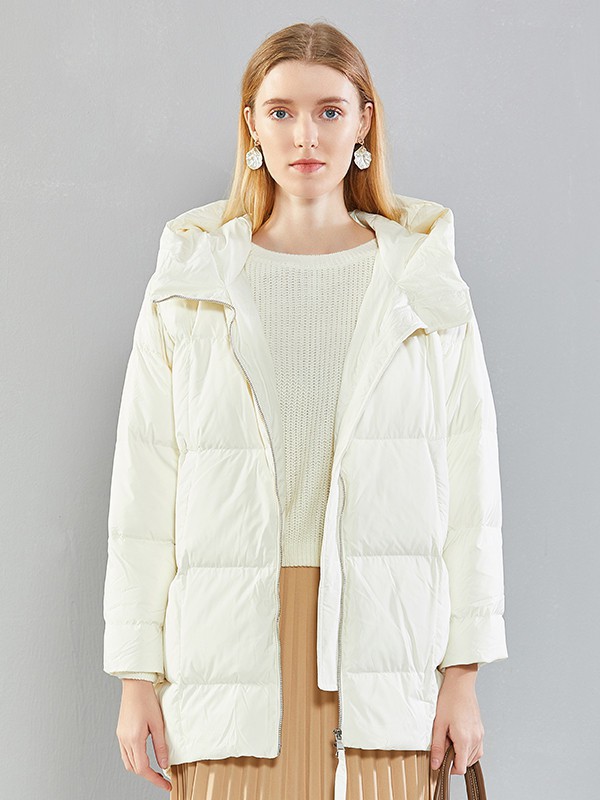 恺诗依女装2022秋冬季白色棉服