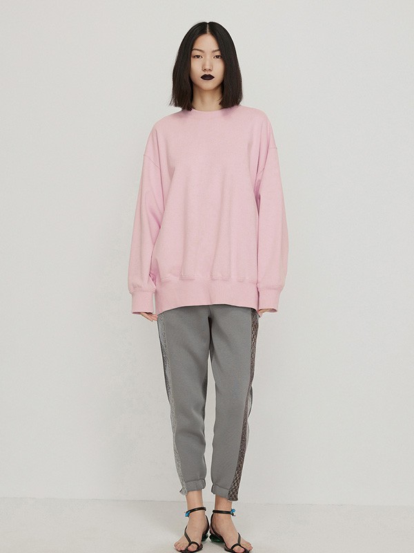 江南布衣2023春夏季粉色T恤