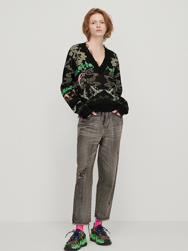 江南布衣2023春夏季灰色长裤