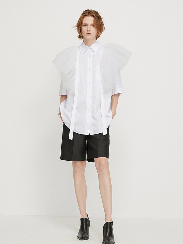 江南布衣女装2023春夏季白色衬衫