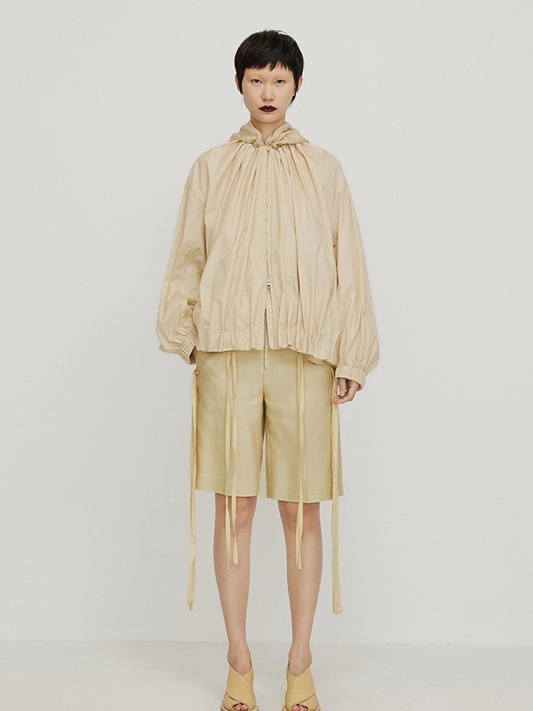 江南布衣女装2023春夏季黄色短裤