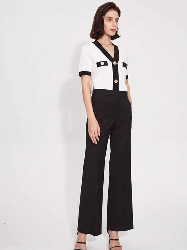 朗姿女装2023春夏季白色衬衫