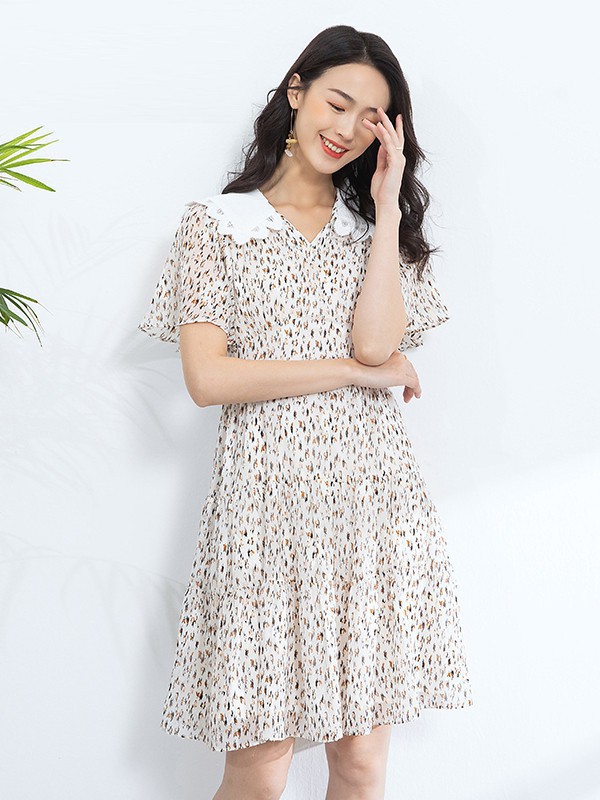 爱美斯女装2023春夏季灰色连衣裙