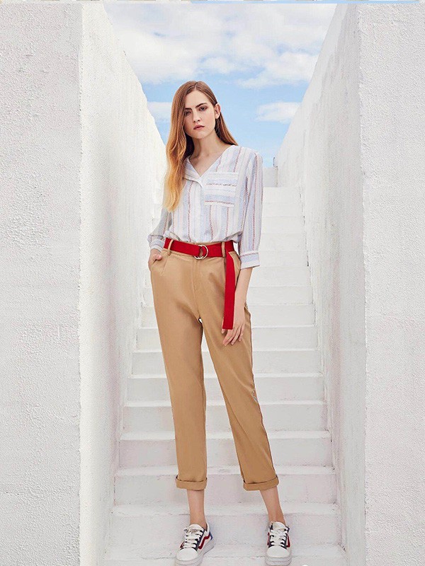 珂珀女装2023春夏季白色衬衫