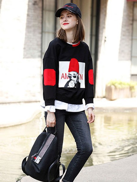 雨希女装2023春夏季黑色长裤