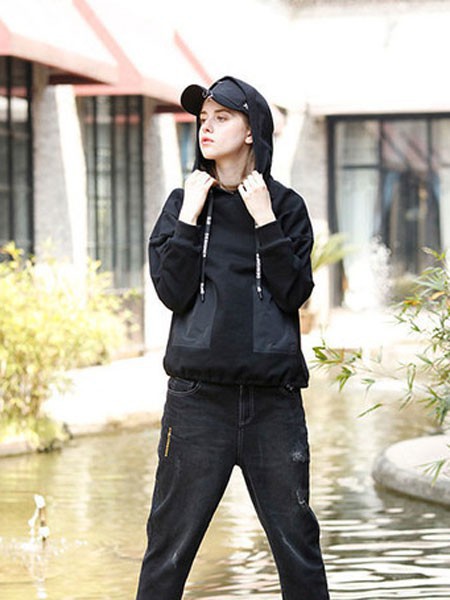 雨希女装2023春夏季黑色长裤