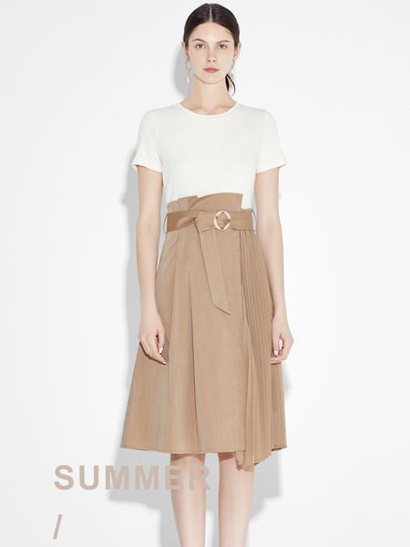 朗斯莉女装2023春夏季白色T恤