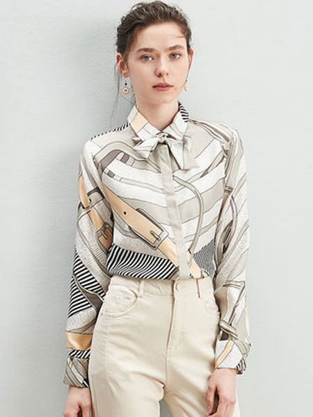 ZIMMUR女装2023春夏季米色长裤