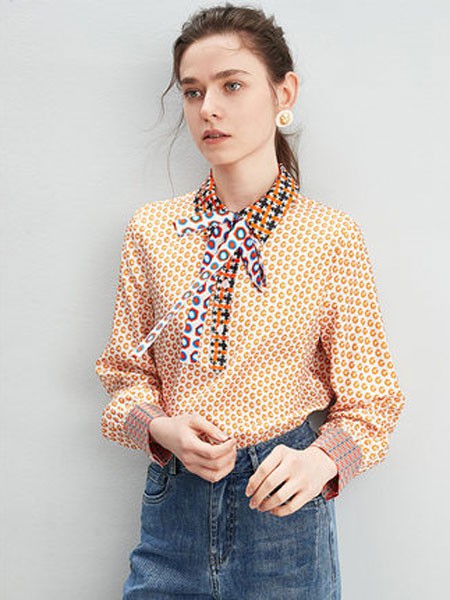 ZIMMUR女装2023春夏季裸色衬衫