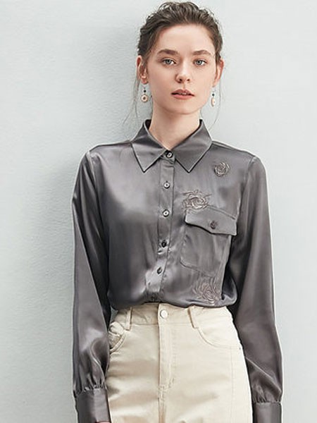 ZIMMUR女装2023春夏季白色长裤