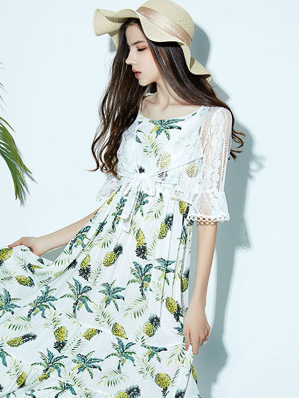 依然秀女装2023春夏季白色吊带裙