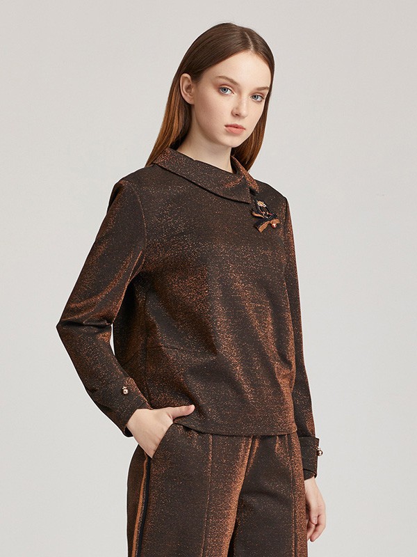 蕾朵女装2022秋冬季黑色长裤