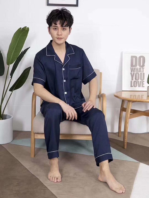 浪漫季节内衣2023春夏季藏蓝色家居服