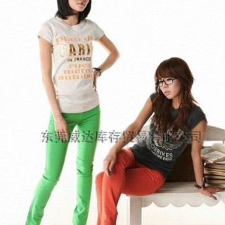 便宜服装夏季圆领短袖T恤吊带雪纺连衣裙背心休闲裤牛仔短裤批发