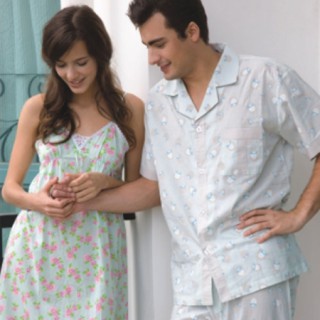 供应春夏新款100%针织纯棉男女家居服