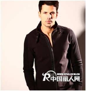 经典/男装商务风拉链弹力棉针织外套