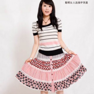 供应2010夏装最新款品牌折扣女装伊芙嘉连衣裙免费加盟中