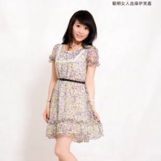 供应伊芙嘉品牌折扣女装 名品时尚连衣裙混批